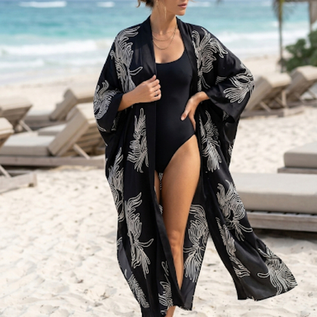 Anemone Saf İpek Kimono