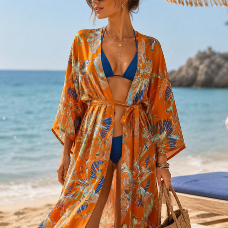 Solar Botanik Saf İpek Kimono