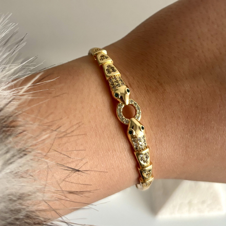 Snake Gold Çelik Bileklik