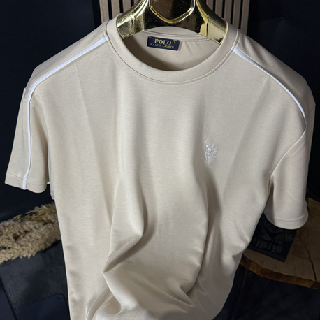 U.S. Polo Assn. Nakış Arma Oversize T-shirt (krem) 
