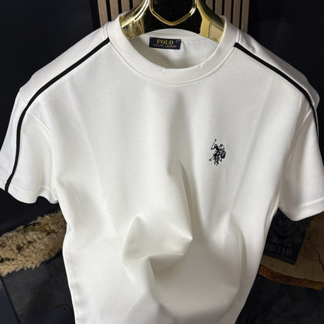 U.S. Polo Assn. Nakış Arma Oversize T-shirt (beyaz) 