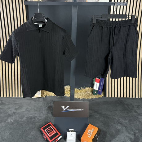 Lacoste Fitilli Şort Takım (siyah)