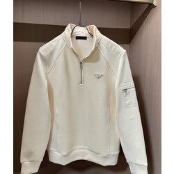 Yarım fermuarlı metal logo detaylı sweat-shirt 
