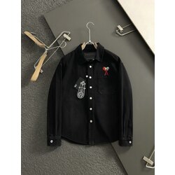 Düğmeli logo nakış detaylı denim ceket