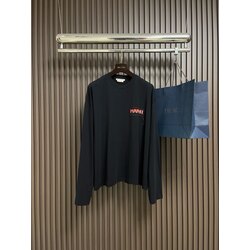 Logo detaylı uzun kollu penye tshirt
