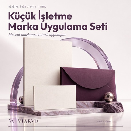 Küçük İşletme Marka Uygulama Seti (PPTX · HTML)