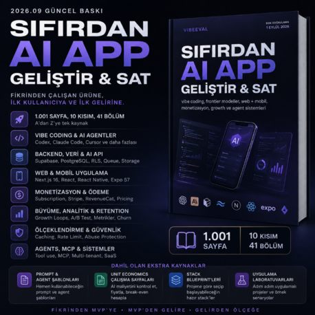 Sıfırdan AI ile Uygulama Geliştir & Sat 