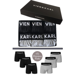 VIEN&KARL Premium Kutuda 6'lı Siyah Gri Set