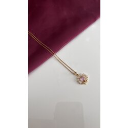 Love çelik gold kolye