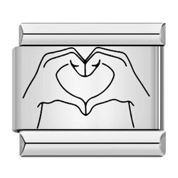 Kalp siliüet charm