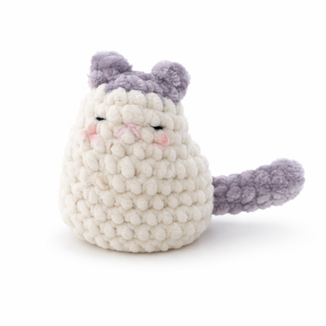Gri Kulaklı Peluş Kedi