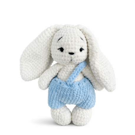Mavi Tulumlu Amigurumi Tavşan