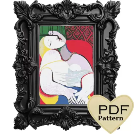 The Dream pablo picasso kanaviçe deseni- 35x47 cm-30 renkli- 193x258 stitches