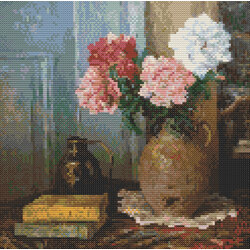 Vazoda çiçekler Maxime Maufra kanaviçe desen 23x23 cm