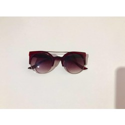 Bordo Metal Detaylı Gözlük 
