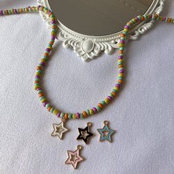 Yıldız Detaylı Rainbow Kolye