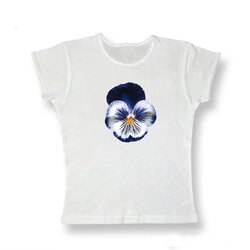 Blue flower - baby tee