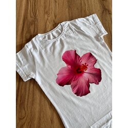Pembe çiçek baby tee