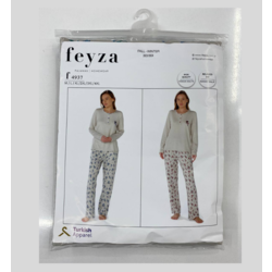 FEYZA 4937 MEVSİMLİK 2 PARÇA RAHAT KALIP PİJAMA TAKIMI MAVİ