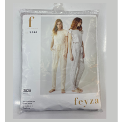 FEYZA 3828  KISA KOLLU PİJAMA TAKIMI YAZLIK LİLA
