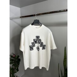 Beyaz Renk Baskılı Oversize Tişört