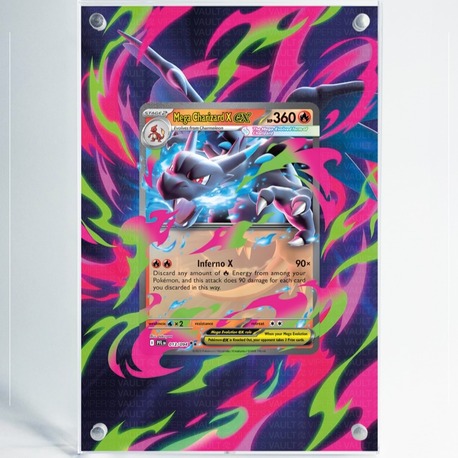 Mega Charizard X ex Double Rare - Phantasmal Flames - Extended Art Display