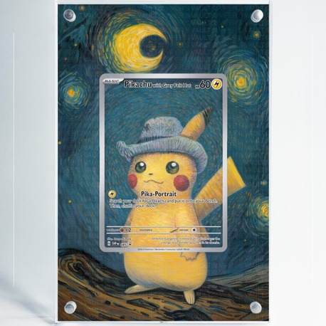Pikachu with Grey Felt Hat - Extended Art Display
