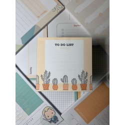 Kaktüslü Kare To-Do List