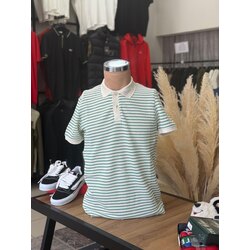 Zara Çizgili Yeşil Polo Yaka Tişört