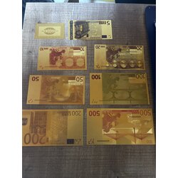 24 Ayar Altın Kaplama Euro Seti
