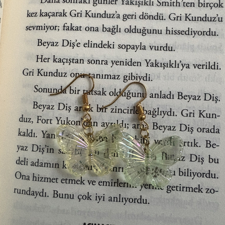 Sarı Kelebekler Küpe