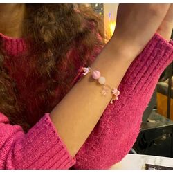 Pembe Charm Bileklik Model 1
