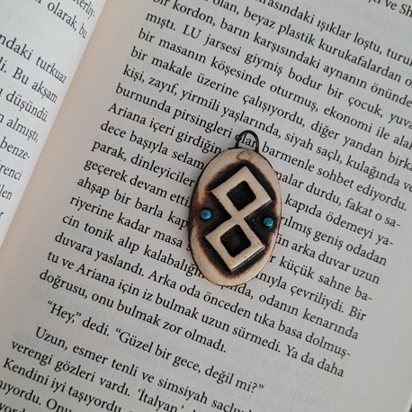 Ahşap Görünümlü Vintage Kolye Ucu