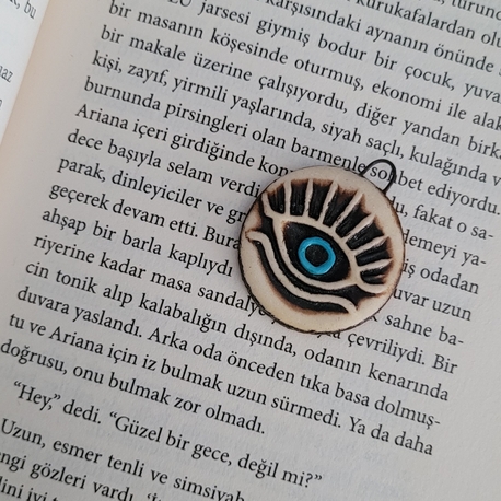 Ahşap Görünümlü Vintage Kolye Ucu