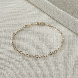 Gold kalp zincir bileklik -Çelik