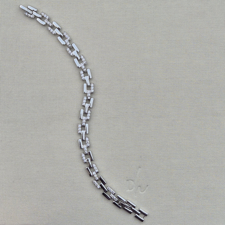 Xuping Silver Geometrik Desen Bileklik