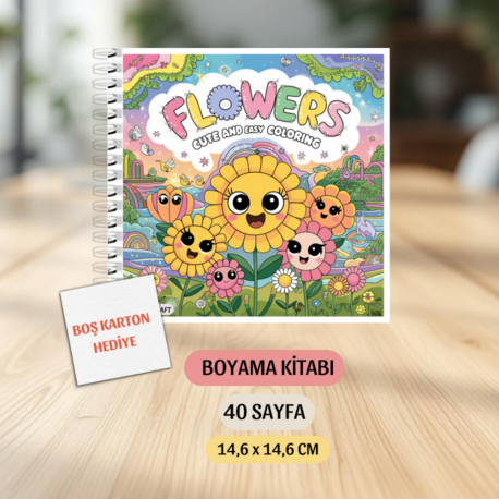 Tatlı Çiçek Boyama Kitabı KŞ00039