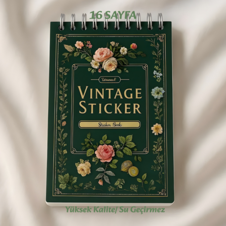 Vintage Sticker Kitabı, 16 Sayfa SB0002