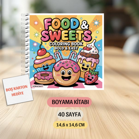 Tatlı Yemek Boyama Kitabı KŞ00037
