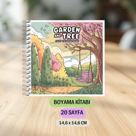 Bahçe, Ağaç Boyama Kitabı  KU0021