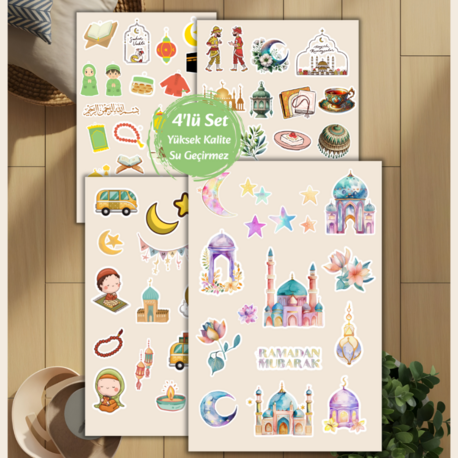 4'lü Ramazan Sticker Set D00027