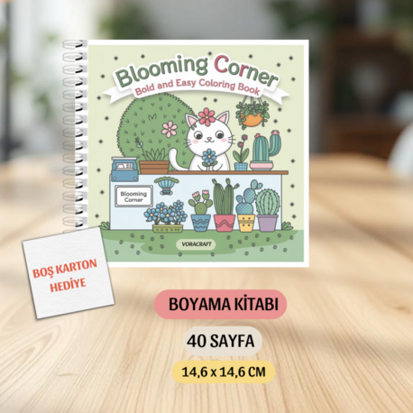 Boyama Kitabı, Blooming Corner,  Coloring Book KŞ00033