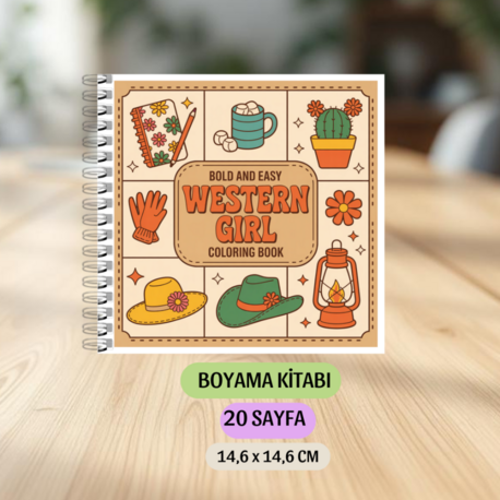 Western Girl Boyama Kitabı  KU0019
