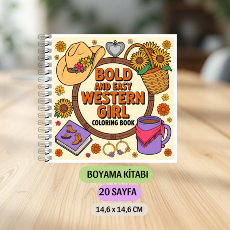 Western Girl Boyama Kitabı KU0031