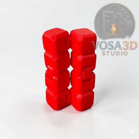 VOSA3D Kırmızı Sonsuzluk Küpü (Infinity Cube) - Stres ve Odak Oyuncağı