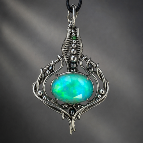 Ancient Eye – Aurora Opal Pendant
