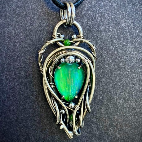 Green Spirit - Aurora Opal Pendant