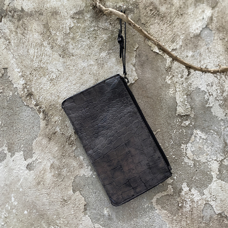 dark textured clutch 