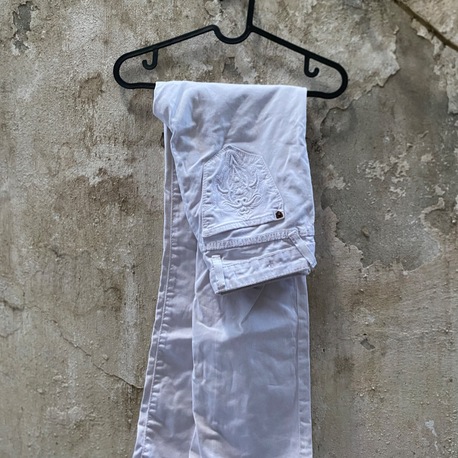 white jeans