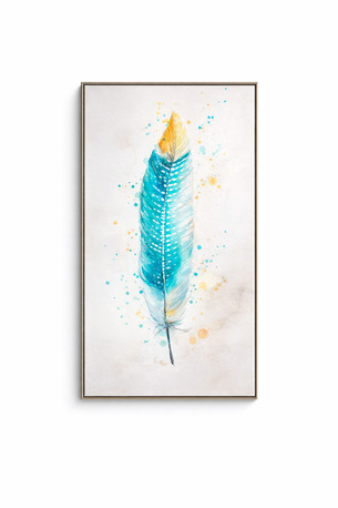 Boho Tüy Motifli Kanvas Tablo Modern Salon Duvar Dekoru Tuval Duvar Panosu